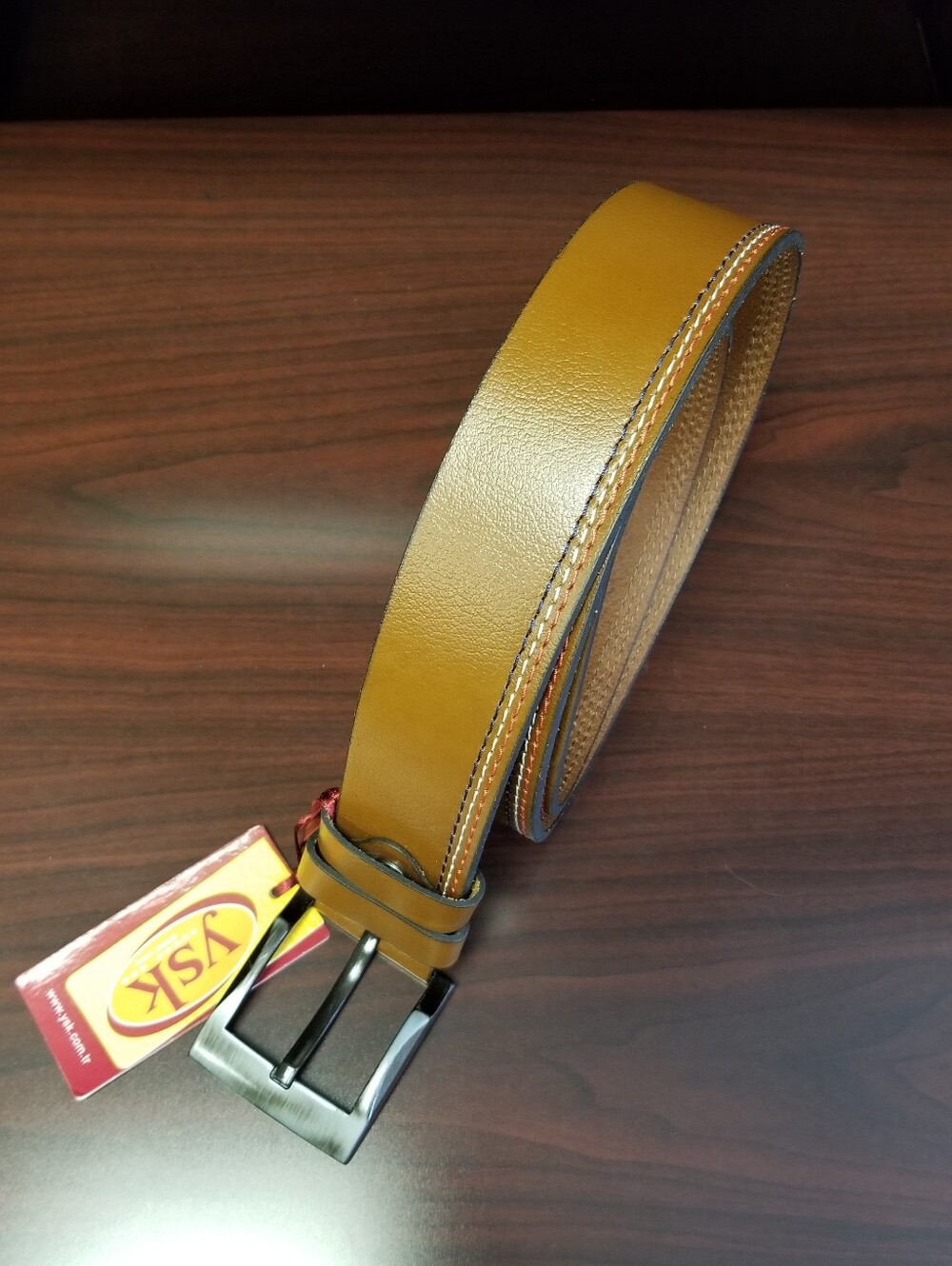 Men's Tan Leather Belt